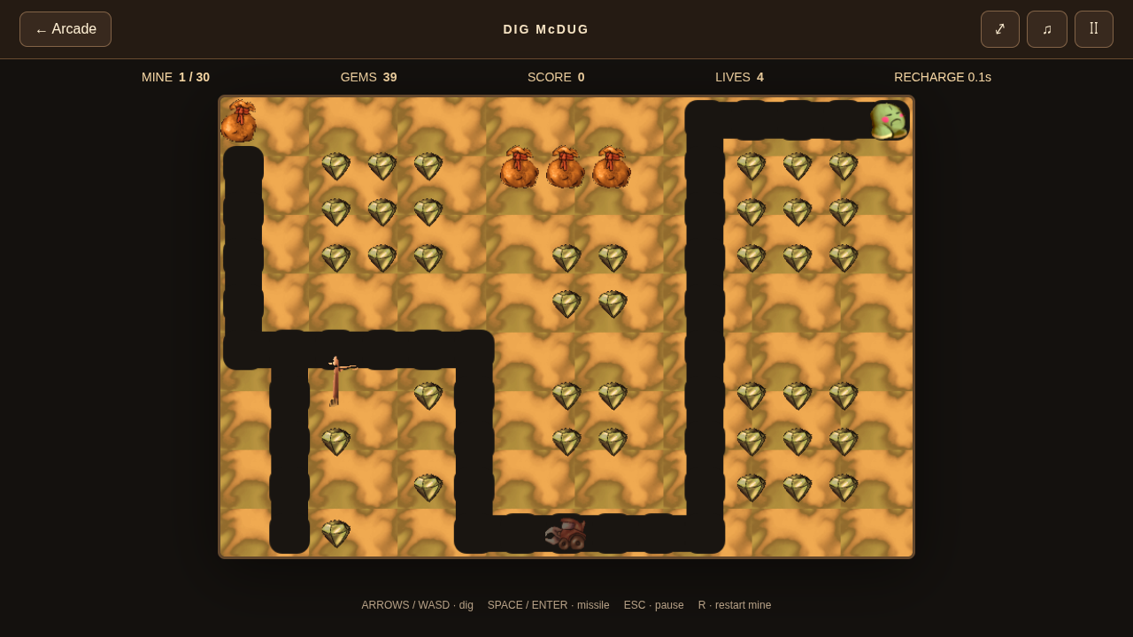 Retained Chromium capture of the first recovered mine in the browser recreation. It does not establish completion of all 30 mines.
